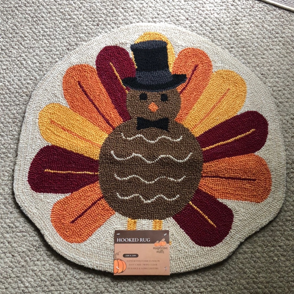 Autumn Turkey Hooked Rug - Picture 5 of 5